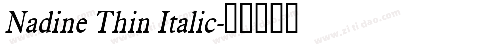 Nadine Thin Italic字体转换
